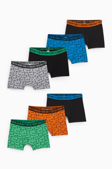 Kinderen - Set van 7 - boxershort - zwart