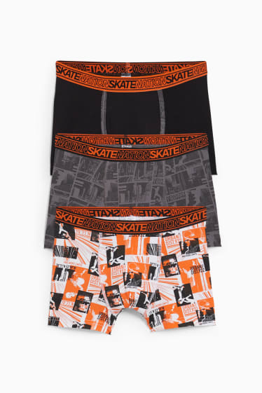 Kinder Jungen - Multipack 3er - Boxershorts - weiss / schwarz