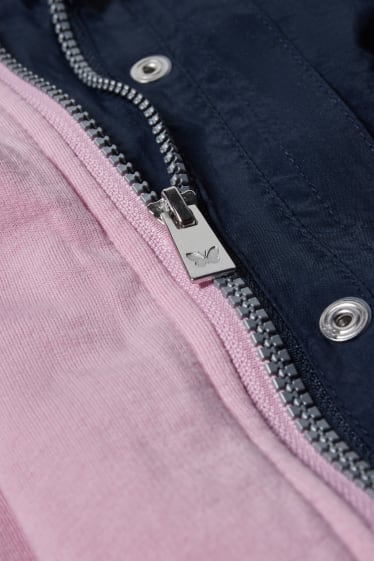 Kinderen: meisjes - 3-in-1-jack met capuchon - donkerblauw