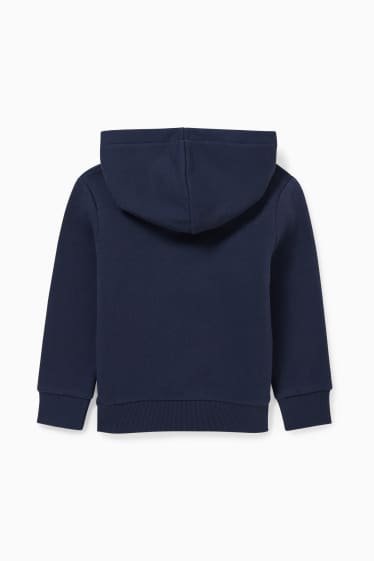 Kinderen - Dino - hoodie - glanseffect - donkerblauw