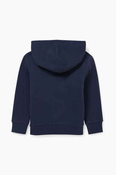 Children Boys - Dinosaur - hoodie - shiny - dark blue