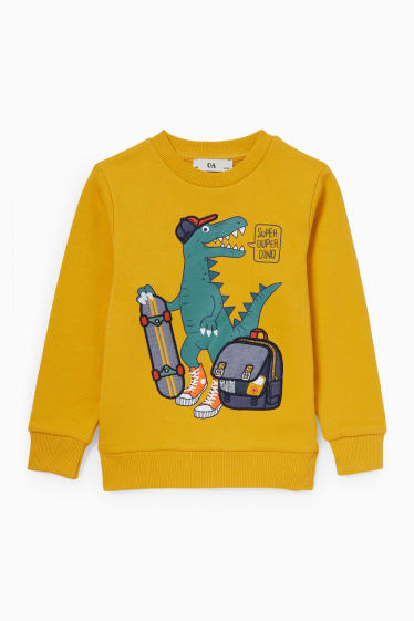 Kinder - Dino - Sweatshirt - gelb