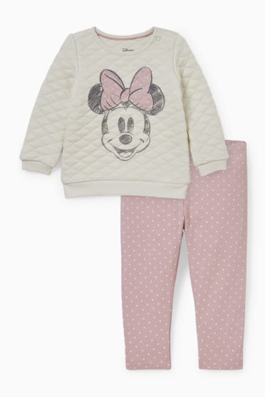 Babys - Minnie Maus - Baby-Outfit - 2 teilig - cremefarben