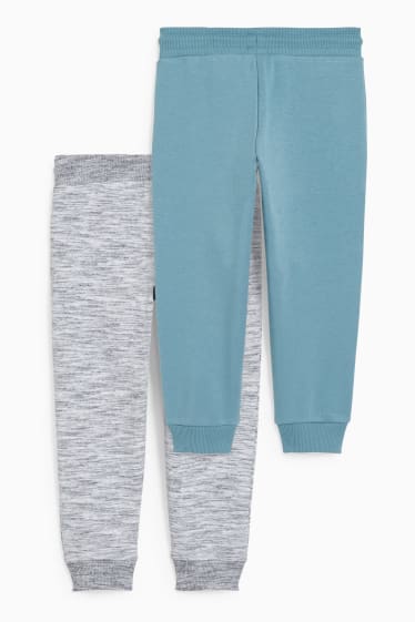 Enfants garçons - Lot de 2 - pantalon de jogging - gris clair chiné