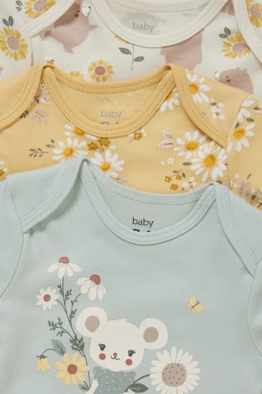Bébés - Lot de 3 - body pour bébé - blanc / turquoise