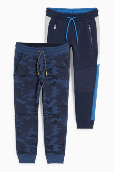 Copii - Băieți - Multipack 2 perechi - pantaloni de trening - albastru închis