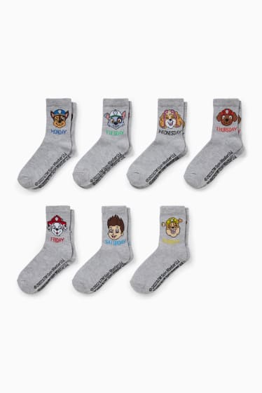 Bambini - Confezione da 7 - Paw Patrol - calze con motivo - grigio chiaro melange