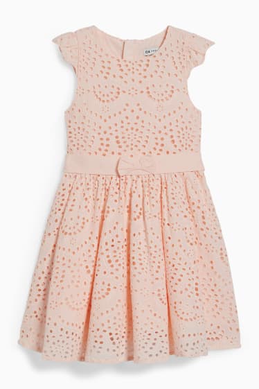 Bambine - Vestito - per le feste - pesca