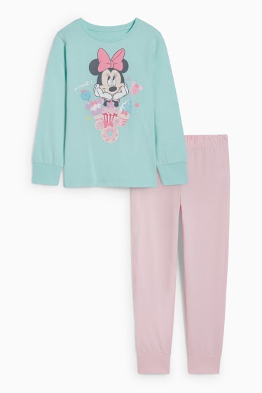 Kinderen - Minnie Mouse - pyjama - 2-delig - mintgroen