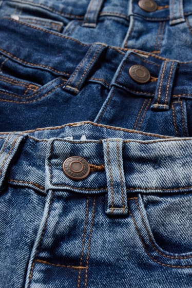 Bambini - Confezione da 3 - jeans skinny - blu melange