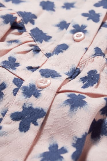 Dámské - Šaty fit & flare - s květinovým vzorem - růžová/modrá