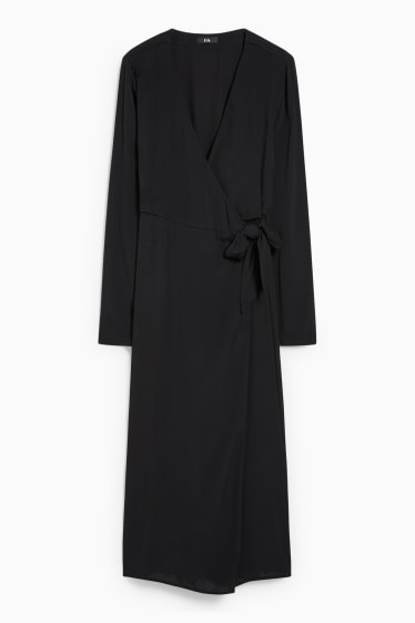 Women - Wrap dress - black