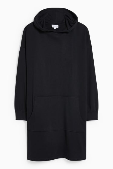 Femmes - CLOCKHOUSE - robe en molleton à capuche - noir