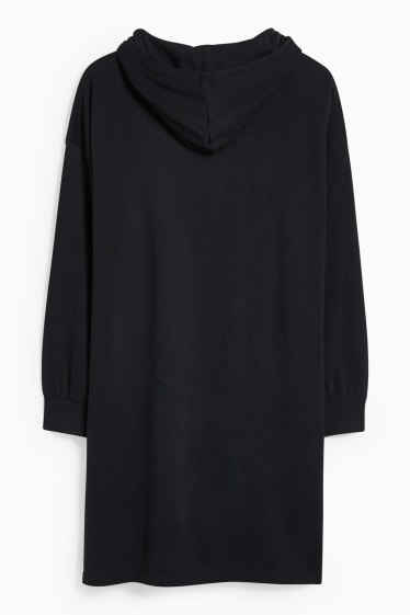 Femmes - CLOCKHOUSE - robe en molleton à capuche - noir