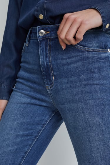 Women - Bootcut jeans - high waist - blue denim