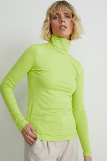 Donna - Maglia dolcevita - verde chiaro