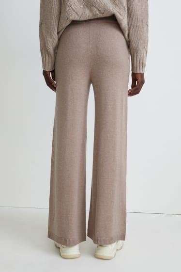Women - Cashmere trousers - taupe