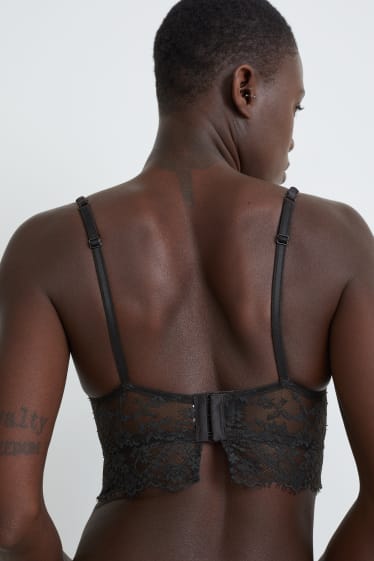 Femmes - Soutien-gorge à armature - DEMI - ampliforme - noir