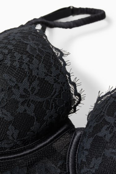 Femmes - Soutien-gorge à armature - DEMI - ampliforme - noir