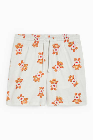 Kobiety - CLOCKHOUSE - krótkie spodnie od piżamy - Troskliwe Misie - kremowobiały