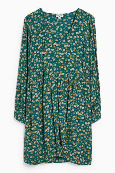 Mujer - CLOCKHOUSE - vestido - de flores - verde