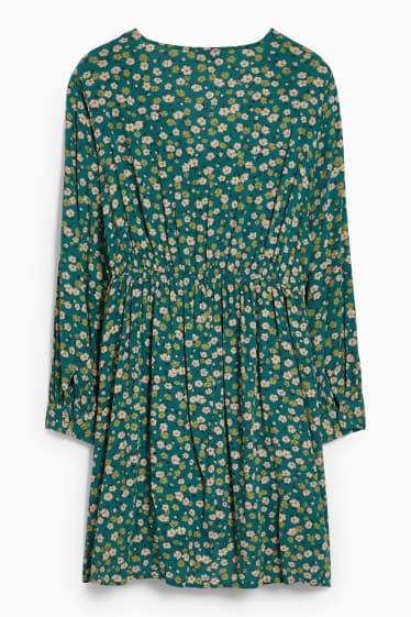 Mujer - CLOCKHOUSE - vestido - de flores - verde