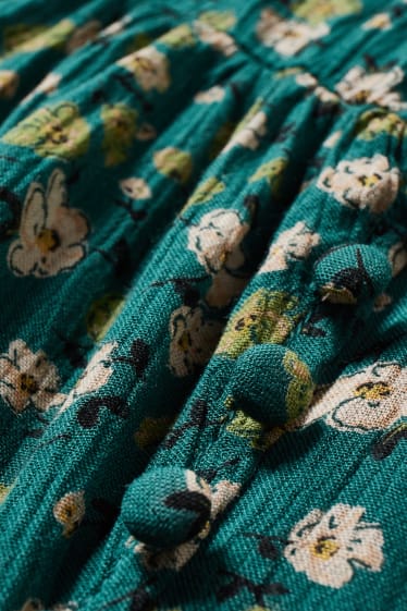 Dámské - CLOCKHOUSE - šaty - s květinovým vzorem - zelená