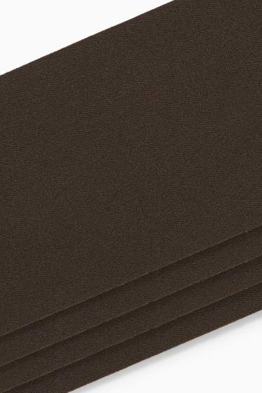 Damen - Multipack 4er - Feinkniestrümpfe - Komfortbund - 40 DEN - dunkelbraun