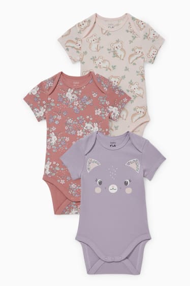 Bébés filles - Lot de 3 - bodys pour bébé - rose