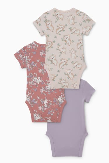 Bébés filles - Lot de 3 - bodys pour bébé - rose