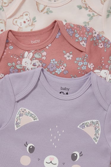 Bébés filles - Lot de 3 - bodys pour bébé - rose