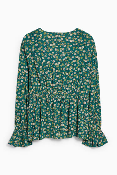 Tieners & jongvolwassenen - CLOCKHOUSE - blouse - gebloemd - groen