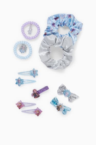 Kinder Mädchen - Die Eiskönigin - Geschenkbox Haar-Set - 11 teilig - flieder