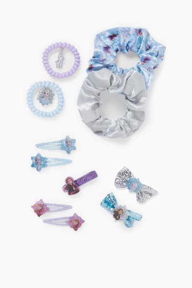 Kinderen - Frozen - haarset in een cadeaubox - 11-delig - lila