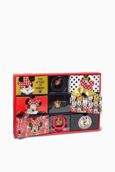 Copii - Minnie Mouse - set cadou de accesorii pentru păr - 11 piese - roșu