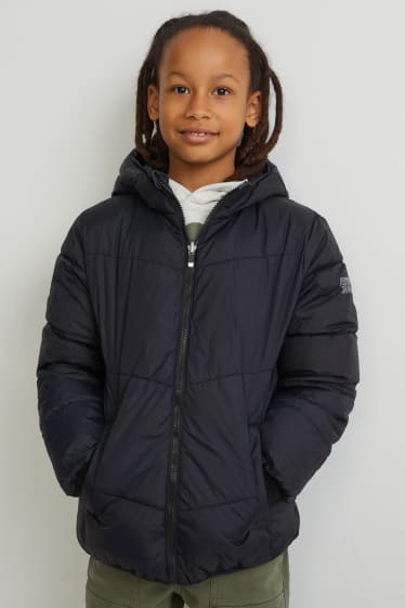 Kinder Jungen - Wendejacke - schwarz