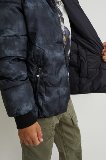 Kinder Jungen - Wendejacke - schwarz