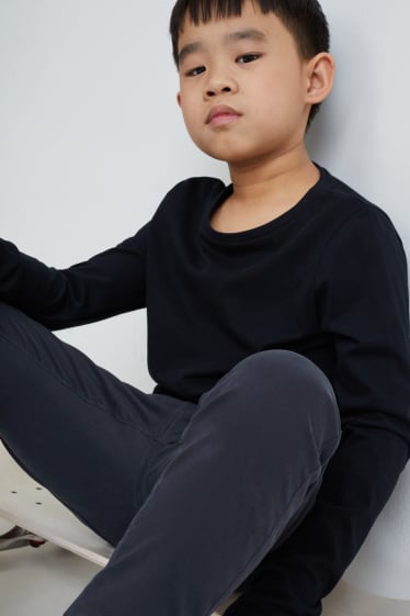 Enfants - Lot de 2 - pantalon - slim fit - bleu  / noir