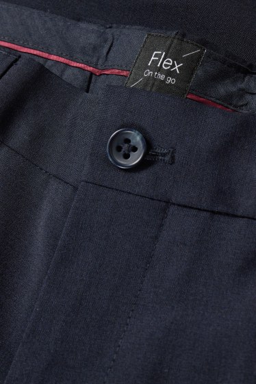 Men - Mix-and-match suit trousers - regular fit - stretch - new wool blend - dark blue
