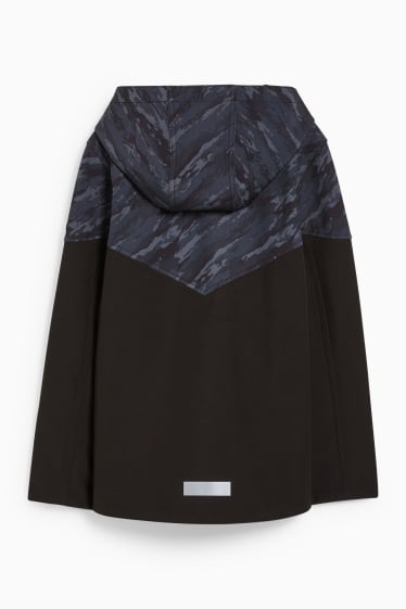 Enfants garçons - Veste softshell à capuche - gris foncé