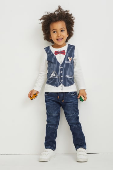 Children - Slim jeans - thermal jeans - denim-dark blue