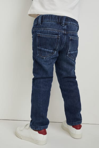 Dětské - Slim jeans - termo džíny - džíny - tmavomodré