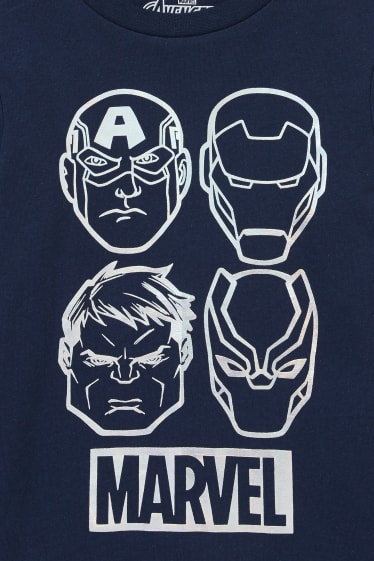 Kinderen - Set van 2 - Marvel - longsleeve - donkerblauw