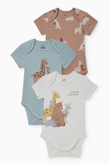 Baby Jungen - Multipack 3er - Baby-Body - weiß