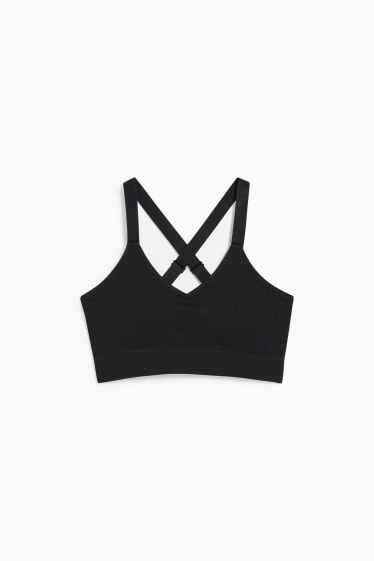 Donna - Reggiseno sportivo - imbottito - yoga - nero