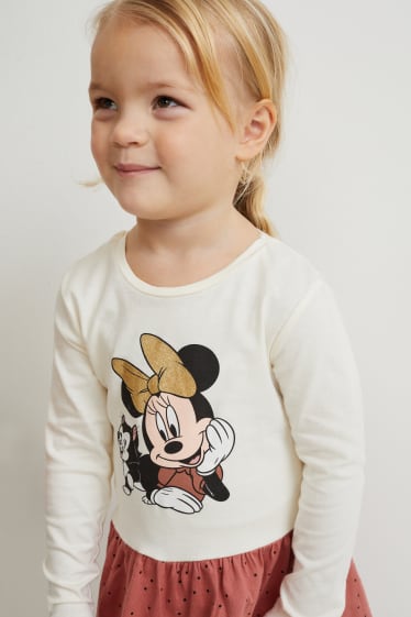Kinder Mädchen - Multipack 3er - Minnie Maus - Kleid - cremeweiss