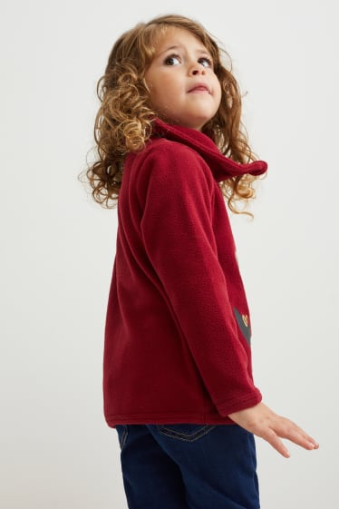 Kinder - Fleece-Pullover - recycelt - dunkelrot