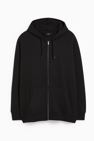 Herren - Sweatjacke mit Kapuze - schwarz