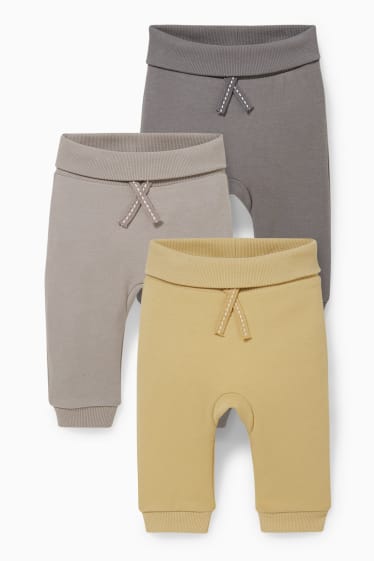 Neonati - Confezione da 3 - pantaloni sportivi per neonati - grigio