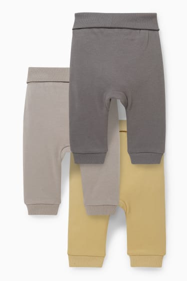 Bébés - Lot de 3 - pantalons de jogging bébé - gris